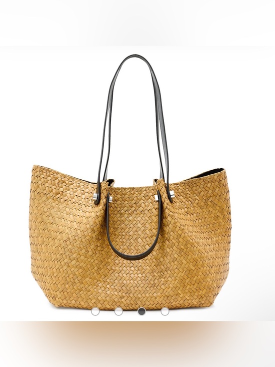 All Saints Handbags - AllSaints allington straw tote in natural
